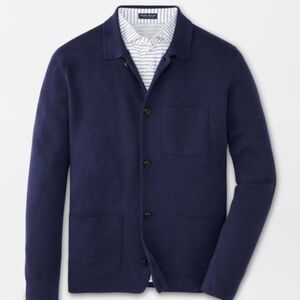 Peter Millar Crown Crafted Men's Medium Navy Connoly Chore Coat MSRP $395